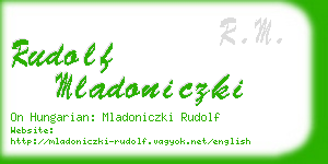 rudolf mladoniczki business card